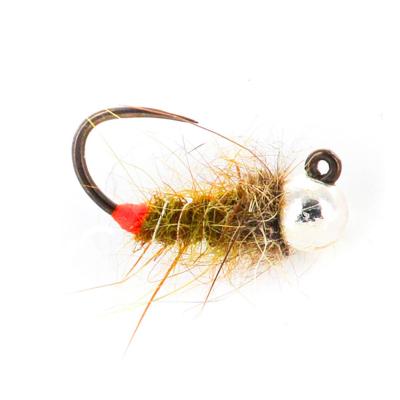 Jig Olive Silver Red Tag Barbless