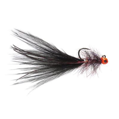 Micro Balanced Bung Leech Black 2.5mm Yellow Spot Barbless